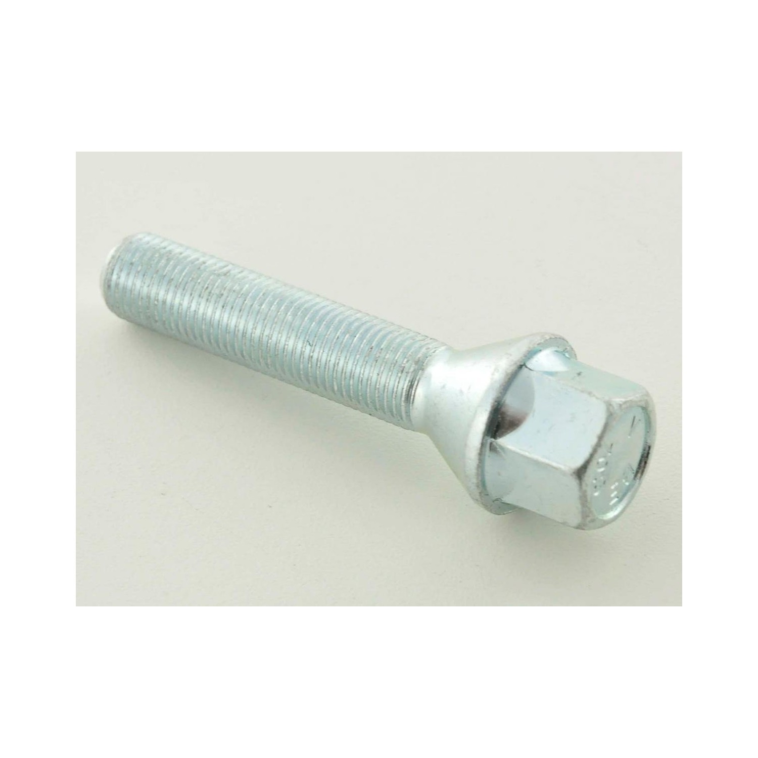 Single wheel bolt shaft length 35mm conical collar silver M12x15