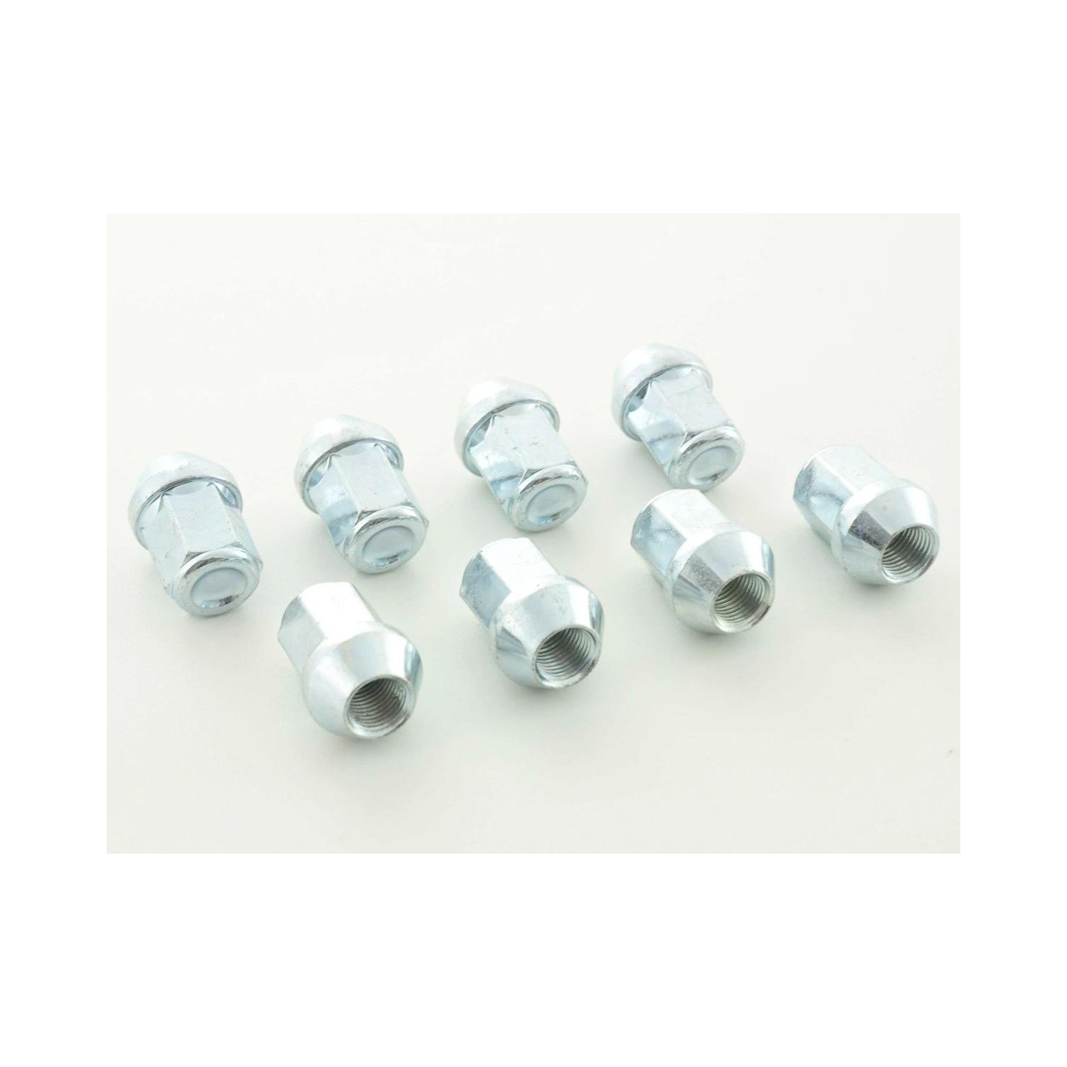 Wheel nut set 8 pcs Length 23mm taper collar M14X15 silver
