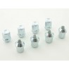 Wheel nut set 8 pcs Length 23mm taper collar M14X15 silver