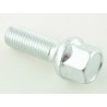 Single wheel bolt shaft length 29mm spherical collar silver M12x15