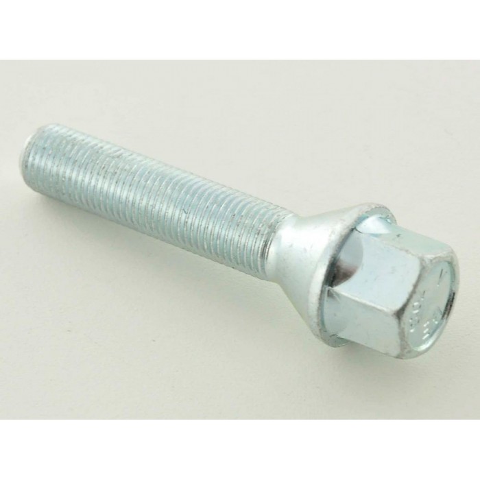 Wheel bolt individually tapered collar shaft length 39mm M12x125 silver