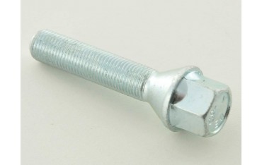 Wheel bolt individually tapered collar shaft length 39mm M12x125 silver