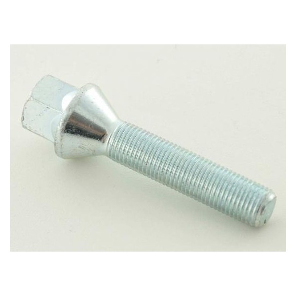 Wheel bolt individually tapered collar shaft length 39mm M12x125 silver