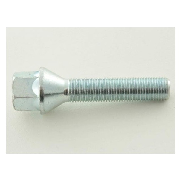 Wheel bolt individually tapered collar shaft length 39mm M12x125 silver