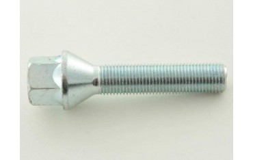 Wheel bolt individually tapered collar shaft length 39mm M12x125 silver