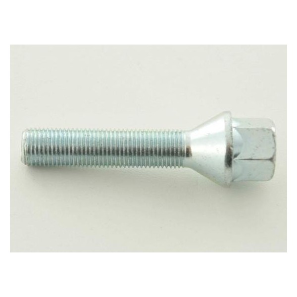 Wheel bolt individually tapered collar shaft length 39mm M12x125 silver