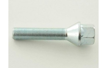Wheel bolt individually tapered collar shaft length 39mm M12x125 silver