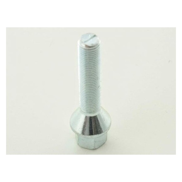 Wheel bolt individually tapered collar shaft length 39mm M12x125 silver