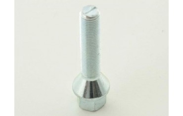Wheel bolt individually tapered collar shaft length 39mm M12x125 silver