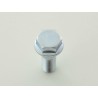 Single wheel bolt shaft length 21mm conical collar silver M12x15