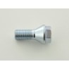 Single wheel bolt shaft length 21mm conical collar silver M12x15