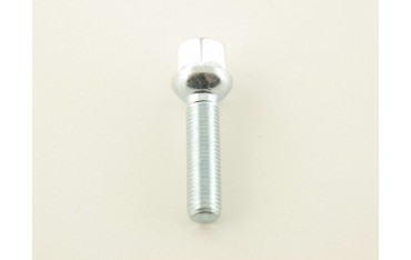 Single wheel bolt shaft length 45mm spherical collar silver M12x15