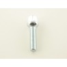 Single wheel bolt shaft length 45mm spherical collar silver M12x15