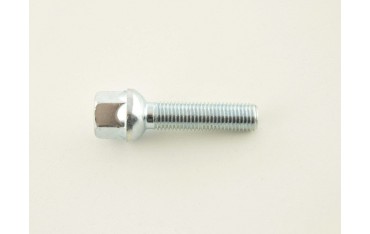 Single wheel bolt shaft length 45mm spherical collar silver M12x15