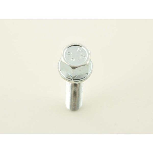 Single wheel bolt shaft length 45mm spherical collar silver M12x15