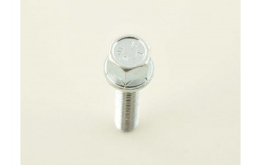 Single wheel bolt shaft length 45mm spherical collar silver M12x15