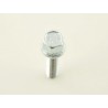 Single wheel bolt shaft length 45mm spherical collar silver M12x15