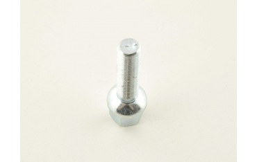 Single wheel bolt shaft length 45mm spherical collar silver M12x15