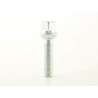 Single wheel bolt shaft length 45mm spherical collar silver M12x15
