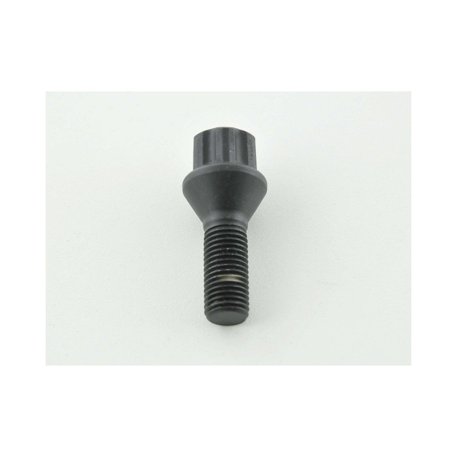 Single wheel bolt shaft length 28mm taper collar black M12x15