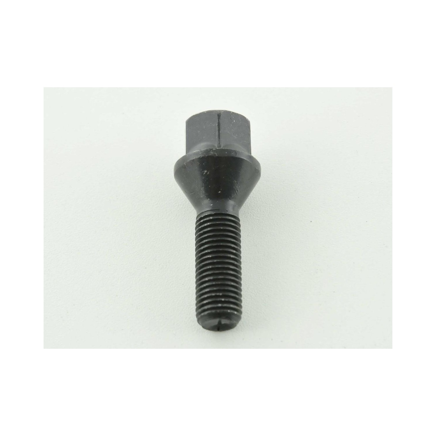 Single wheel bolt shaft length 45mm taper collar black M12x15