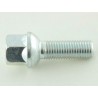 Single wheel bolt shaft length 35mm spherical collar silver M12x15