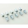 Wheel nuts set 10 pieces length 35mm tapered collar M14X15 silver