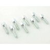 Wheel bolt set 8 pcs Conical collar shaft length 60mm M12x125 silver