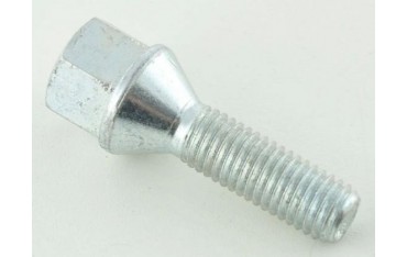 Wheel bolt set 8 pcs Conical collar shaft length 60mm M12x125 silver