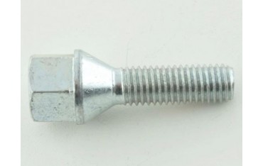 Wheel bolt set 8 pcs Conical collar shaft length 60mm M12x125 silver