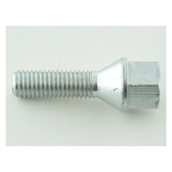 Wheel bolt set 8 pcs Conical collar shaft length 60mm M12x125 silver