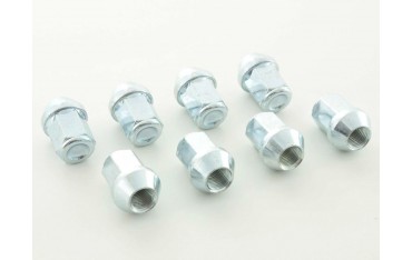 Wheel bolt set 8 pcs Shaft length 55mm conical collar silver M12x15
