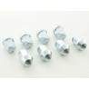 Wheel bolt set 8 pcs Shaft length 55mm conical collar silver M12x15
