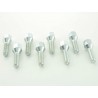 Wheel bolt set 8 pcs Conical collar shaft length 60mm M12x15 silver