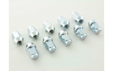 Wheel bolt set 10 pcs Shaft length 55mm conical collar silver M12x15