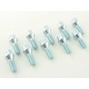 Wheel bolt set 10 pieces tapered collar shaft length 45mm M12x125 silver