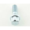 Wheel bolt set 10 pieces tapered collar shaft length 42mm M12x125 silver