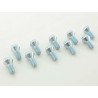 Wheel bolt set 10 pieces tapered collar short head shaft length 22mm M12x125 silver