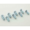 Wheel bolt set 8 pieces tapered collar short head shaft length 22mm M12x125 silver