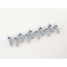 Wheel bolt set 10 pcs Shaft length 29mm spherical collar silver M12x15