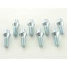 Wheel bolt set 8 pcs Conical collar shaft length 27mm M12x125 silver
