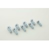Wheel bolt set 8 pcs Shank length 21mm tapered collar short head silver M12x15
