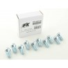 Wheel bolt set 10 pcs Shaft length 21mm conical collar silver M14x15
