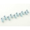 Wheel bolt set 10 pcs Shaft length 21mm conical collar silver M14x15