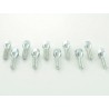 Wheel bolt set 10 pieces tapered collar shaft length 50mm M12x125 silver