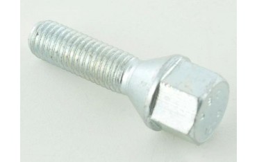 Wheel bolt set 10 pieces tapered collar shaft length 50mm M12x125 silver