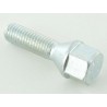 Wheel bolt set 10 pieces tapered collar shaft length 50mm M12x125 silver