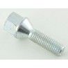 Wheel bolt set 10 pieces tapered collar shaft length 50mm M12x125 silver