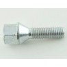 Wheel bolt set 10 pieces tapered collar shaft length 50mm M12x125 silver