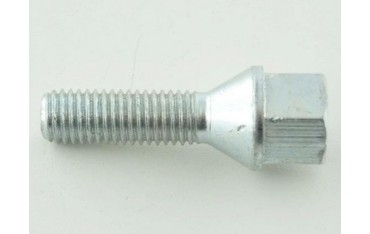 Wheel bolt set 10 pieces tapered collar shaft length 50mm M12x125 silver